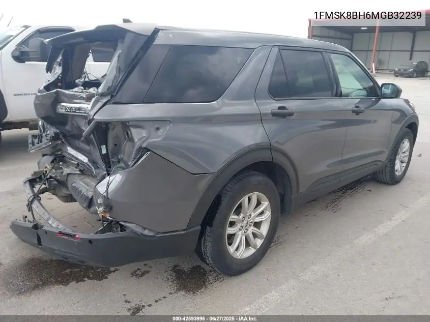 2021 Ford Explorer VIN: 1FMSK8BH6MGB32239 Lot: 42593996