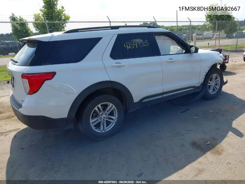 2021 Ford Explorer Xlt VIN: 1FMSK8DH5MGA92667 Lot: 42597503