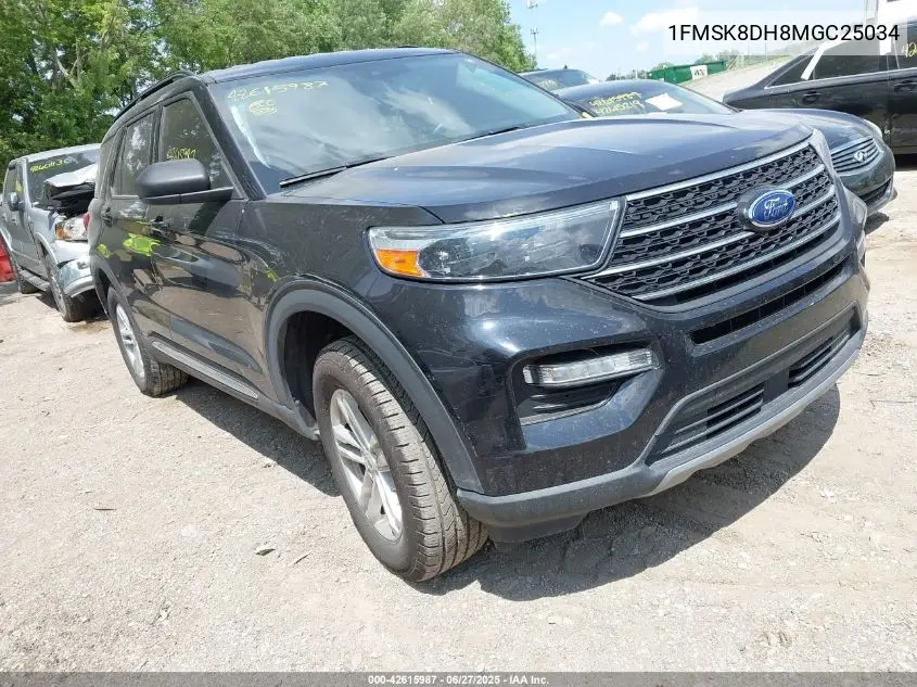 2021 Ford Explorer Xlt VIN: 1FMSK8DH8MGC25034 Lot: 42615987