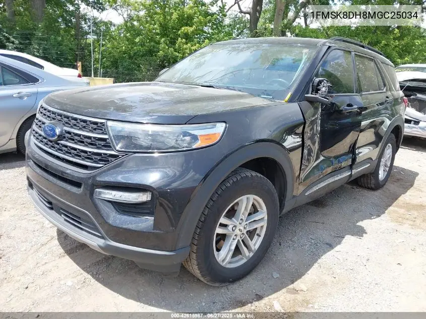 2021 Ford Explorer Xlt VIN: 1FMSK8DH8MGC25034 Lot: 42615987