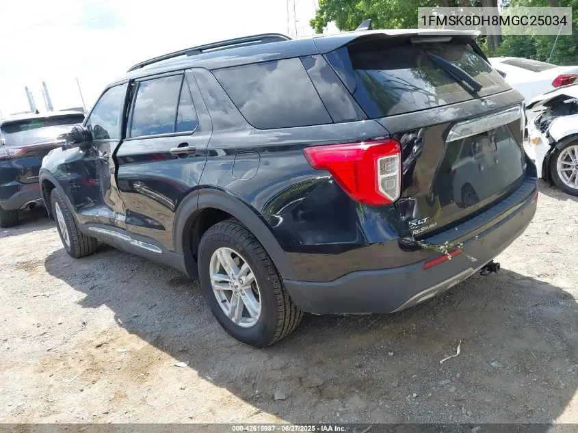 2021 Ford Explorer Xlt VIN: 1FMSK8DH8MGC25034 Lot: 42615987