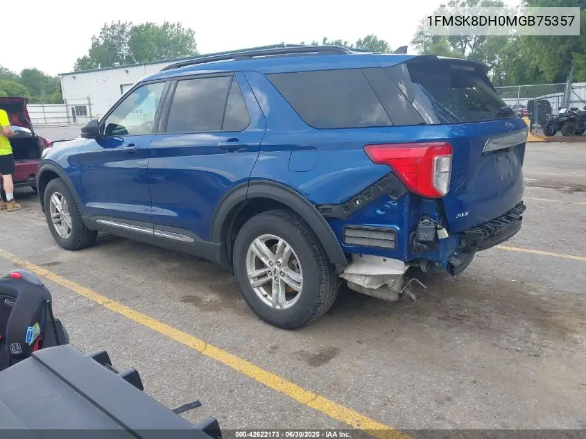 2021 Ford Explorer Xlt VIN: 1FMSK8DH0MGB75357 Lot: 42622173