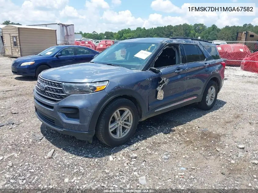 2021 Ford Explorer Xlt VIN: 1FMSK7DH1MGA67582 Lot: 42624808