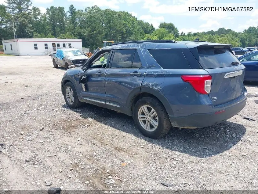 2021 Ford Explorer Xlt VIN: 1FMSK7DH1MGA67582 Lot: 42624808
