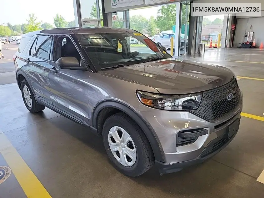 2021 Ford Explorer Police Interceptor VIN: 1FM5K8AW0MNA12736 Lot: 42634816