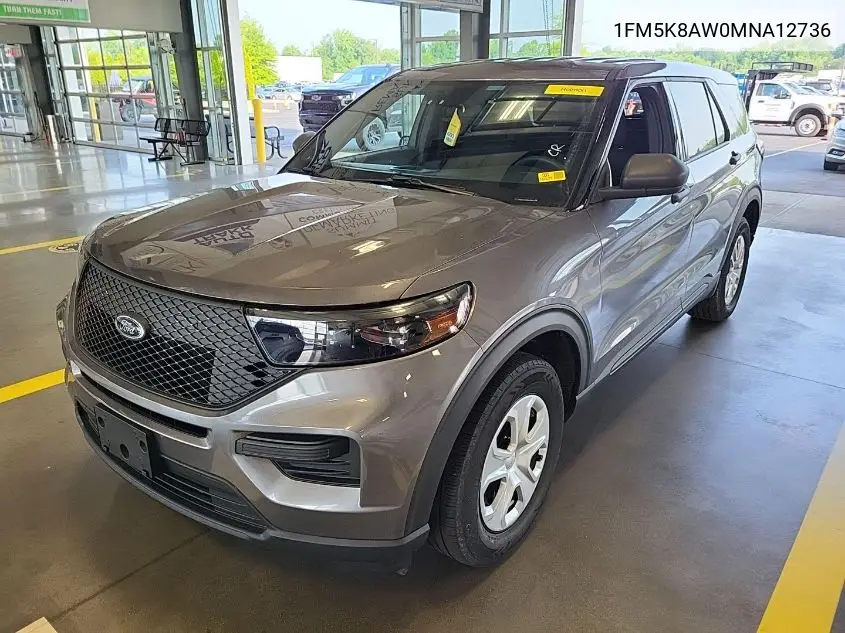 2021 Ford Explorer Police Interceptor VIN: 1FM5K8AW0MNA12736 Lot: 42634816