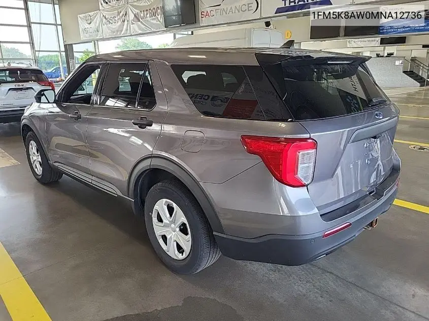 2021 Ford Explorer Police Interceptor VIN: 1FM5K8AW0MNA12736 Lot: 42634816