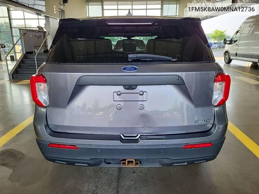 2021 Ford Explorer Police Interceptor VIN: 1FM5K8AW0MNA12736 Lot: 42634816