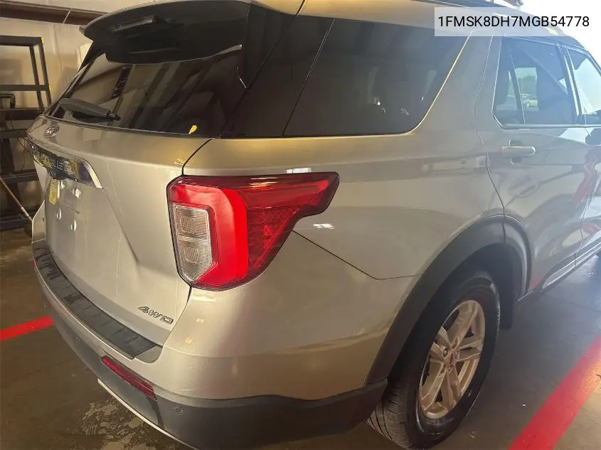 2021 Ford Explorer Xlt VIN: 1FMSK8DH7MGB54778 Lot: 42642832
