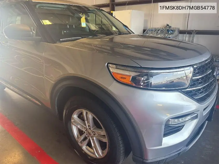 2021 Ford Explorer Xlt VIN: 1FMSK8DH7MGB54778 Lot: 42642832