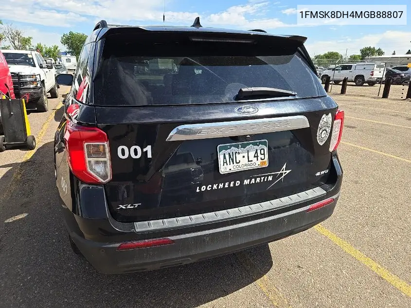 2021 Ford Explorer Xlt VIN: 1FMSK8DH4MGB88807 Lot: 42642868