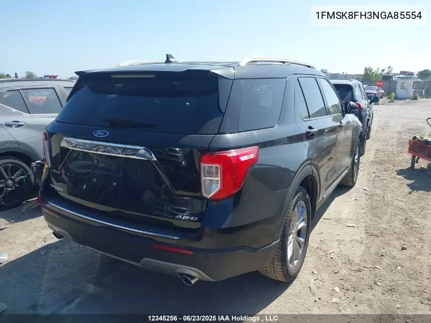 2022 Ford Explorer Limited VIN: 1FMSK8FH3NGA85554 Lot: 12345256
