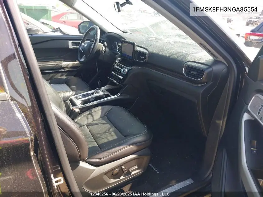 2022 Ford Explorer Limited VIN: 1FMSK8FH3NGA85554 Lot: 12345256
