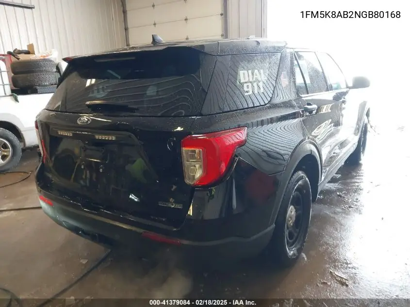 2022 Ford Police Interceptor VIN: 1FM5K8AB2NGB80168 Lot: 41379084