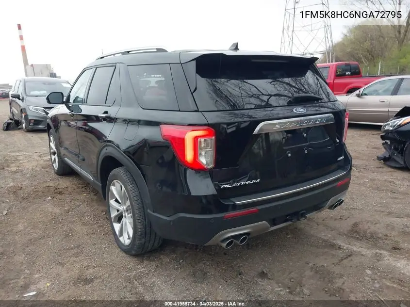 2022 Ford Explorer Platinum VIN: 1FM5K8HC6NGA72795 Lot: 41955734