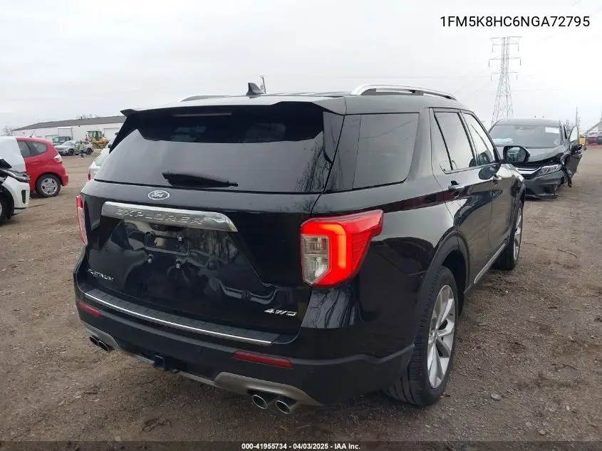 2022 Ford Explorer Platinum VIN: 1FM5K8HC6NGA72795 Lot: 41955734