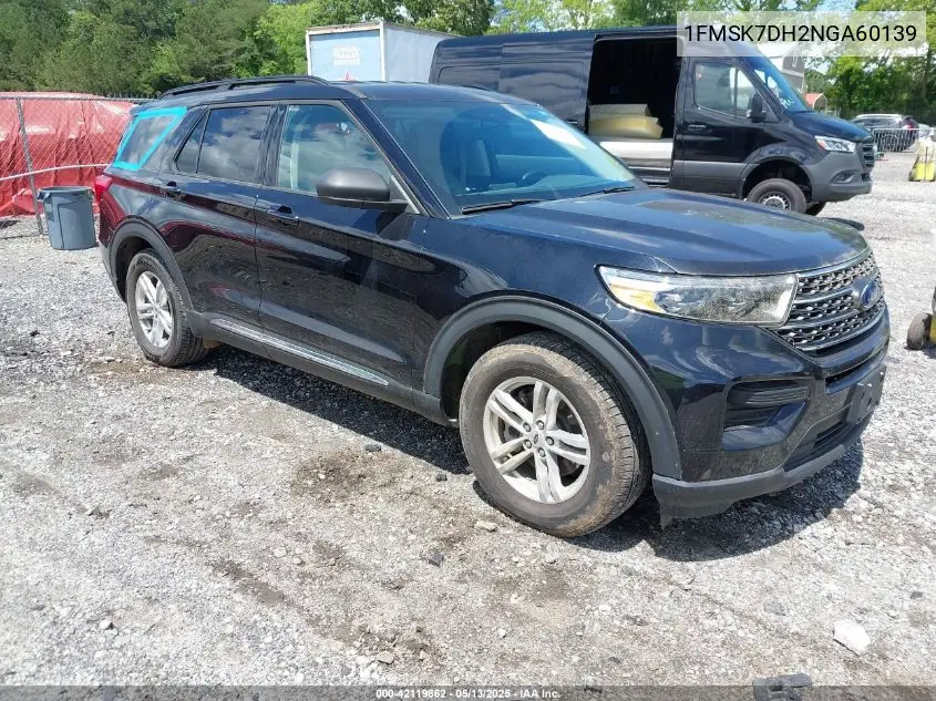 2022 Ford Explorer Xlt VIN: 1FMSK7DH2NGA60139 Lot: 42119862