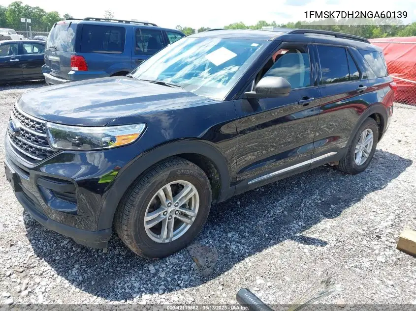 2022 Ford Explorer Xlt VIN: 1FMSK7DH2NGA60139 Lot: 42119862