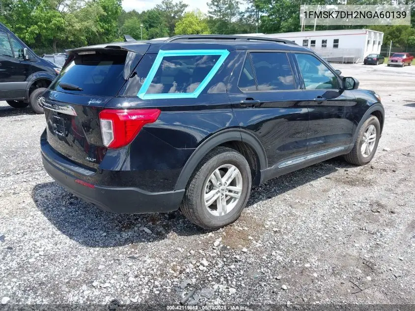 2022 Ford Explorer Xlt VIN: 1FMSK7DH2NGA60139 Lot: 42119862