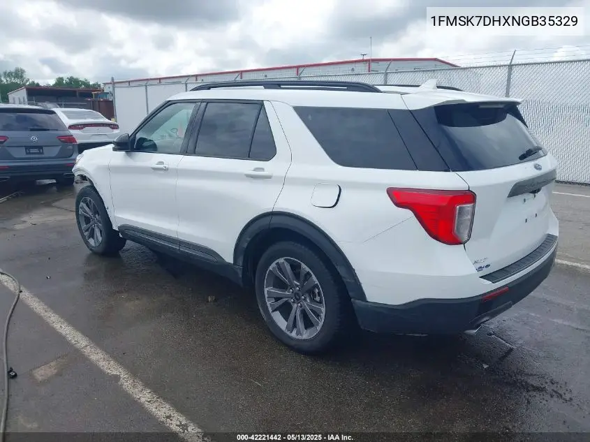 2022 Ford Explorer Xlt VIN: 1FMSK7DHXNGB35329 Lot: 42221442