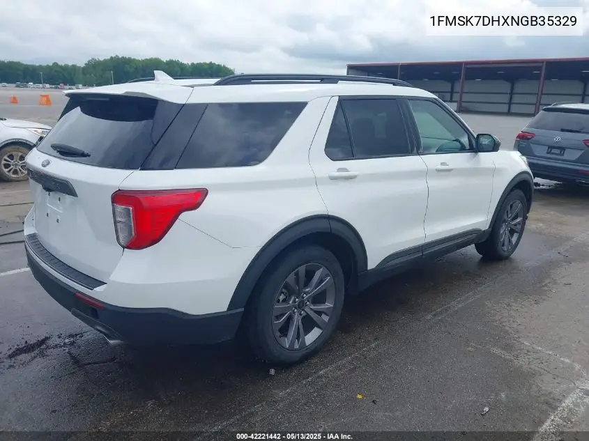 2022 Ford Explorer Xlt VIN: 1FMSK7DHXNGB35329 Lot: 42221442