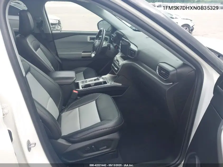2022 Ford Explorer Xlt VIN: 1FMSK7DHXNGB35329 Lot: 42221442