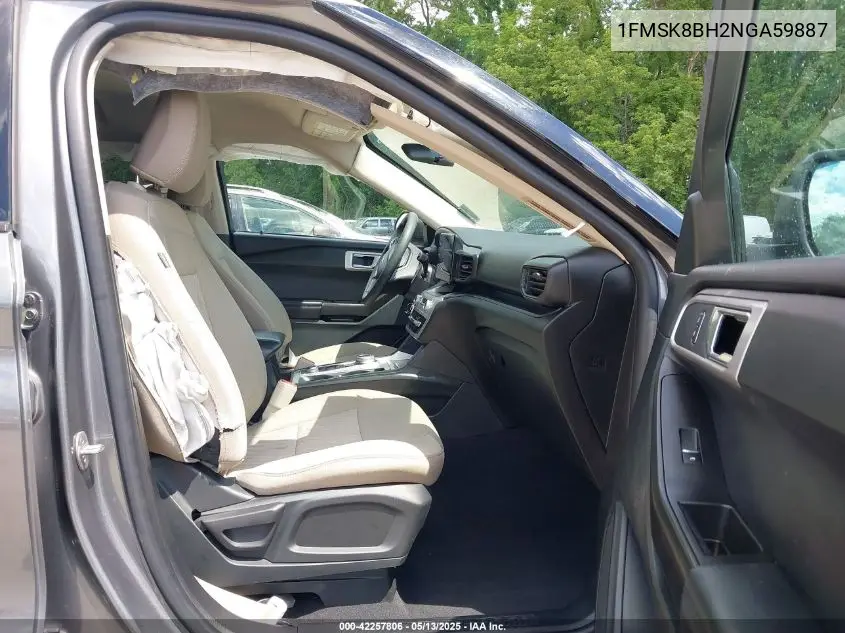 2022 Ford Explorer VIN: 1FMSK8BH2NGA59887 Lot: 42257806