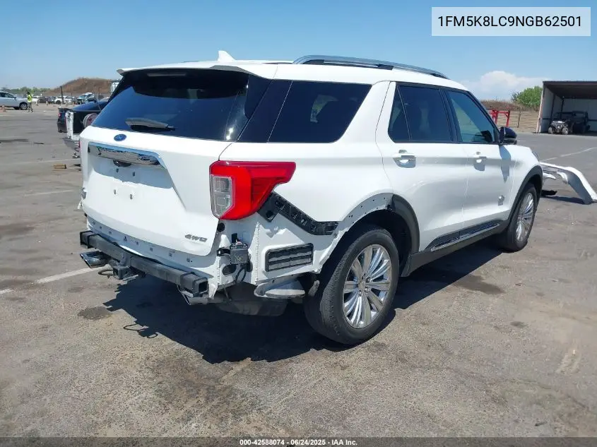 2022 Ford Explorer King Ranch VIN: 1FM5K8LC9NGB62501 Lot: 42588074