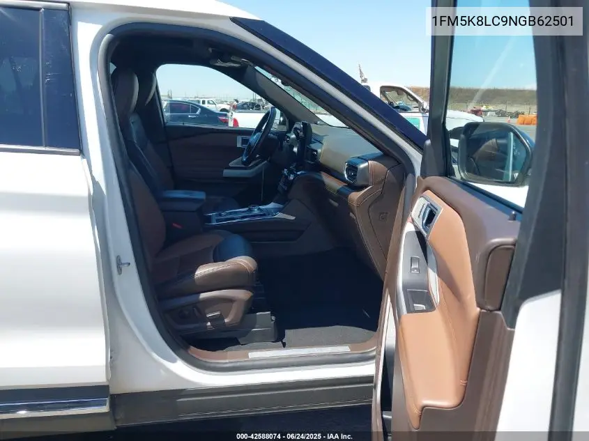2022 Ford Explorer King Ranch VIN: 1FM5K8LC9NGB62501 Lot: 42588074