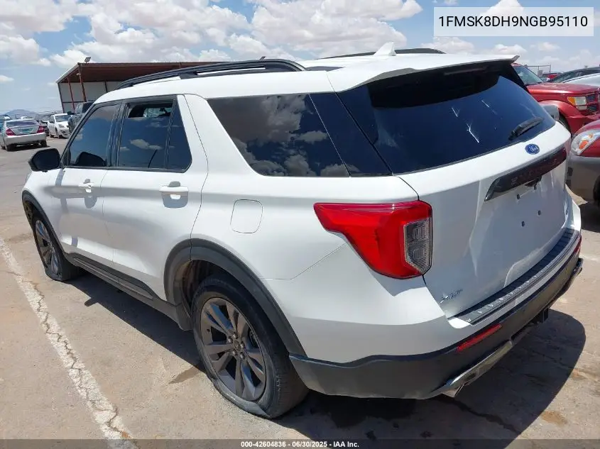 2022 Ford Explorer Xlt VIN: 1FMSK8DH9NGB95110 Lot: 42604836