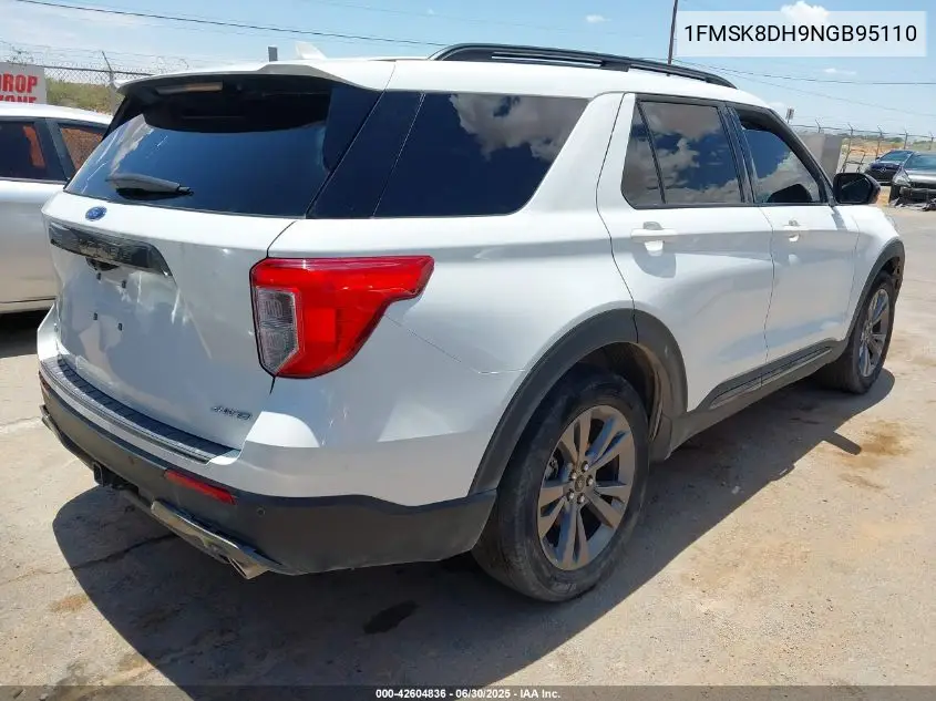 2022 Ford Explorer Xlt VIN: 1FMSK8DH9NGB95110 Lot: 42604836