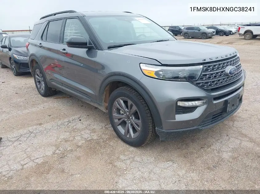 2022 Ford Explorer Xlt VIN: 1FMSK8DHXNGC38241 Lot: 42614329