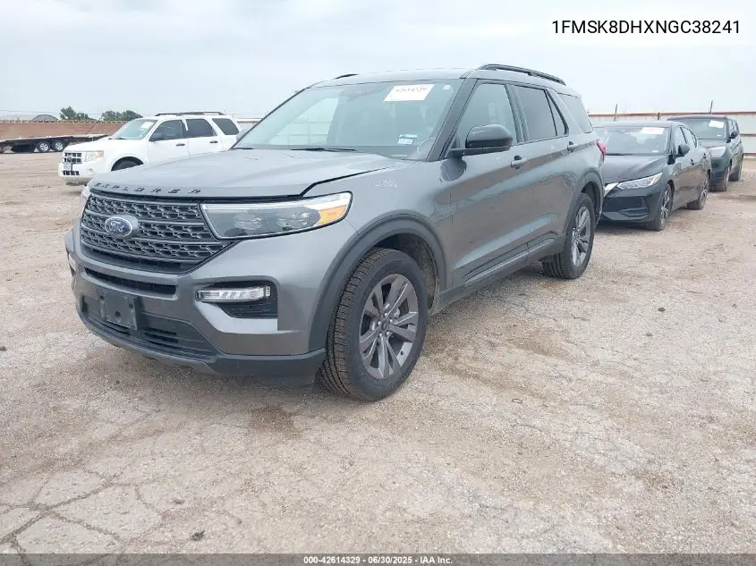 2022 Ford Explorer Xlt VIN: 1FMSK8DHXNGC38241 Lot: 42614329