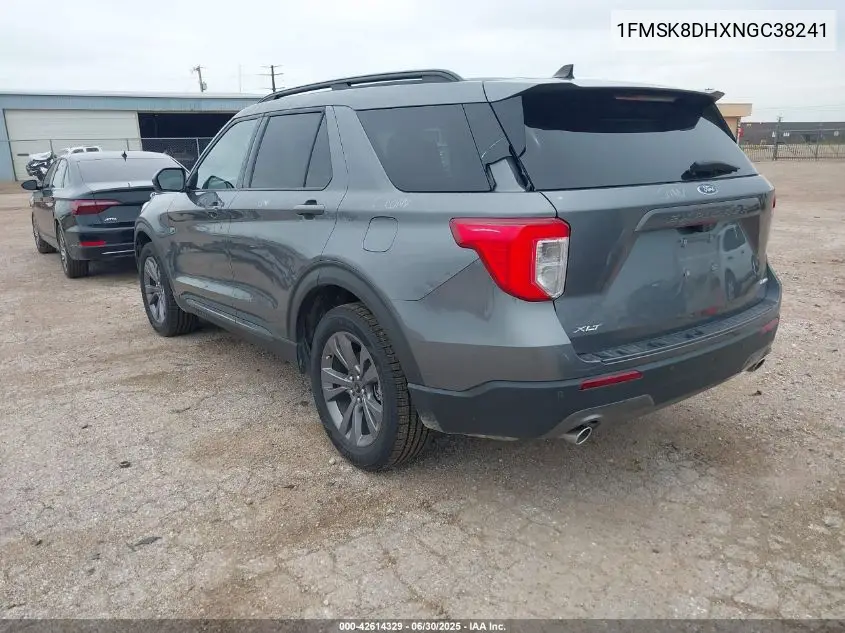 2022 Ford Explorer Xlt VIN: 1FMSK8DHXNGC38241 Lot: 42614329