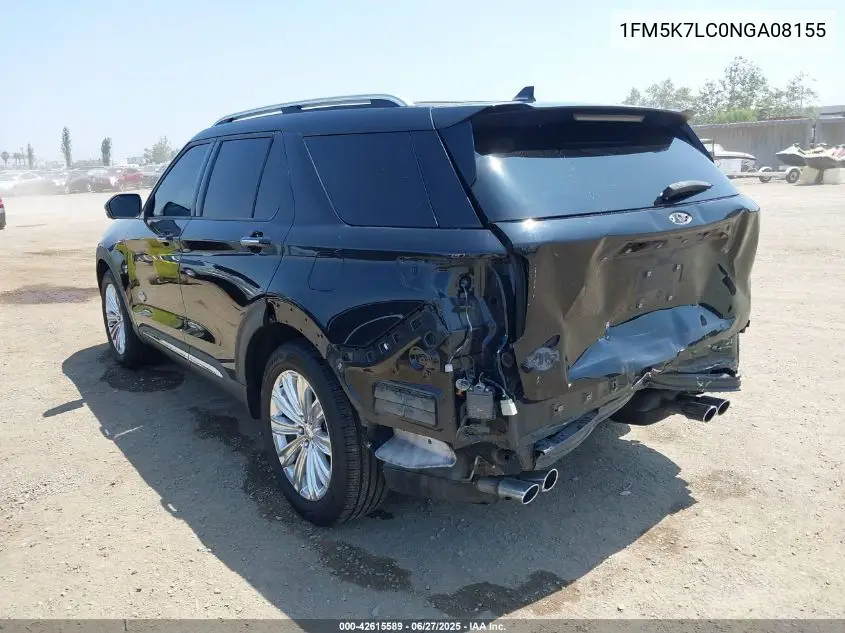 2022 Ford Explorer King Ranch VIN: 1FM5K7LC0NGA08155 Lot: 42615589