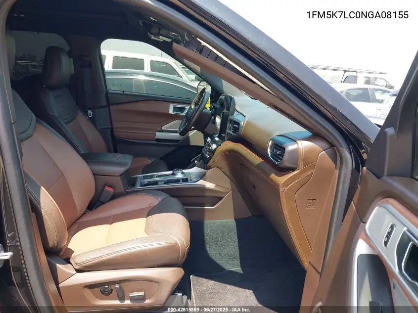 2022 Ford Explorer King Ranch VIN: 1FM5K7LC0NGA08155 Lot: 42615589