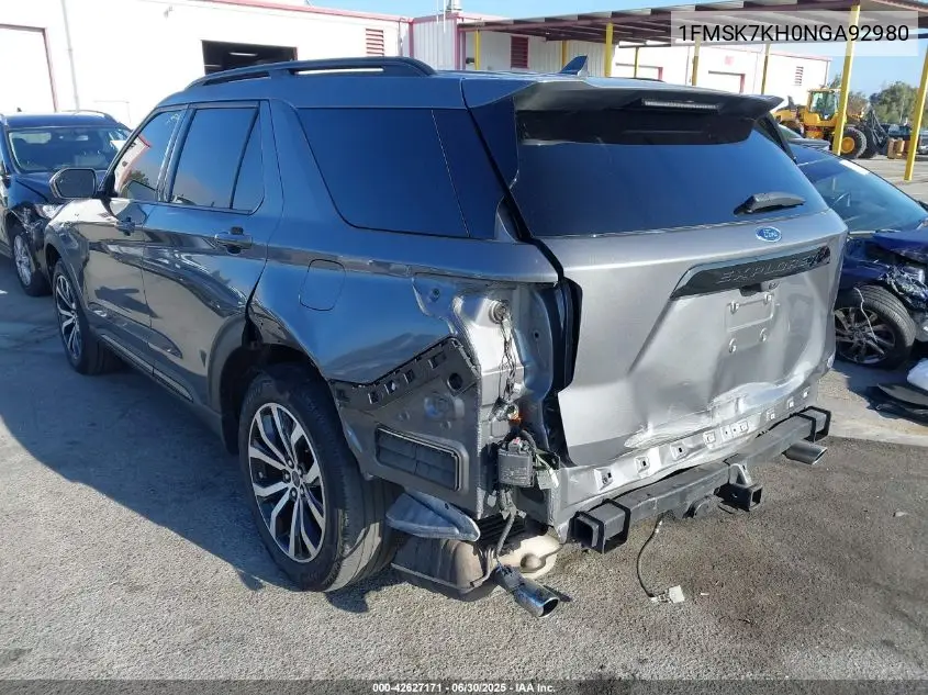 1FMSK7KH0NGA92980 2022 Ford Explorer St-Line