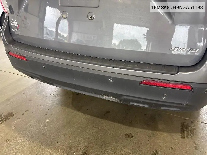 2022 Ford Explorer Xlt VIN: 1FMSK8DH9NGA51198 Lot: 42634919