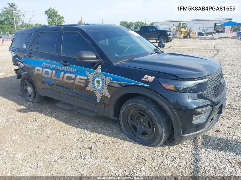 2023 Ford Police Interceptor VIN: 1FM5K8AB4PGA81659 Lot: 42534953