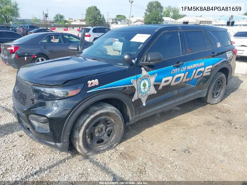 2023 Ford Police Interceptor VIN: 1FM5K8AB4PGA81659 Lot: 42534953