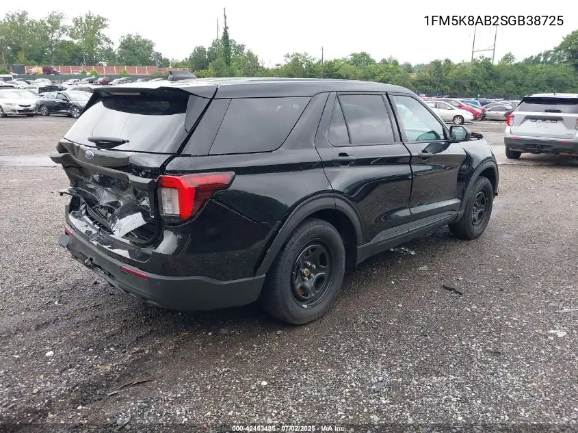 2025 Ford Police Interceptor VIN: 1FM5K8AB2SGB38725 Lot: 42453485
