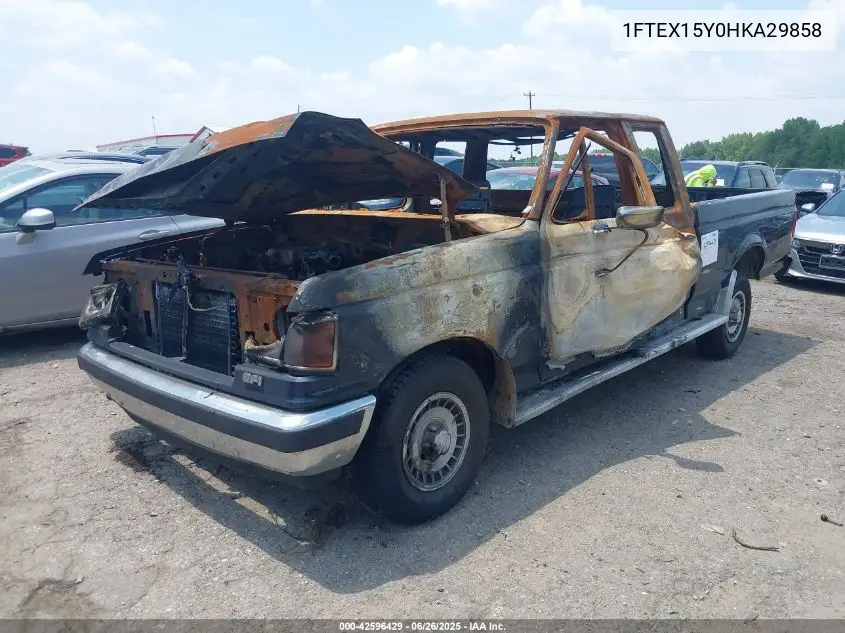 1987 Ford F150 VIN: 1FTEX15Y0HKA29858 Lot: 42596429