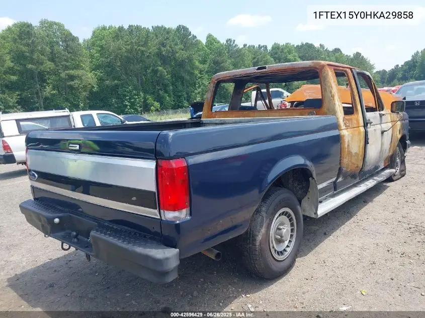 1987 Ford F150 VIN: 1FTEX15Y0HKA29858 Lot: 42596429
