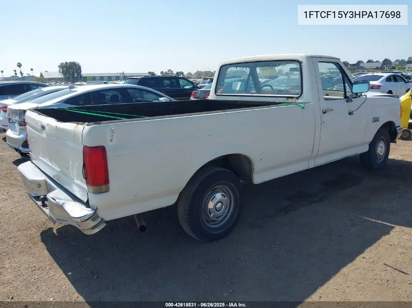 1987 Ford F150 VIN: 1FTCF15Y3HPA17698 Lot: 42618531
