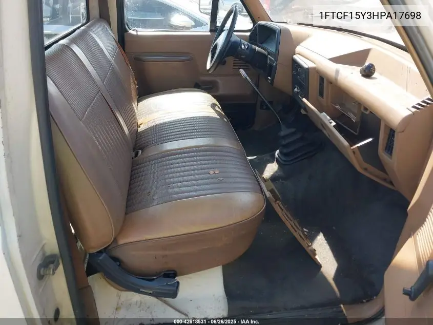 1987 Ford F150 VIN: 1FTCF15Y3HPA17698 Lot: 42618531