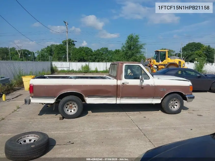 1987 Ford F150 VIN: 1FTCF15N1HPB21158 Lot: 42652340