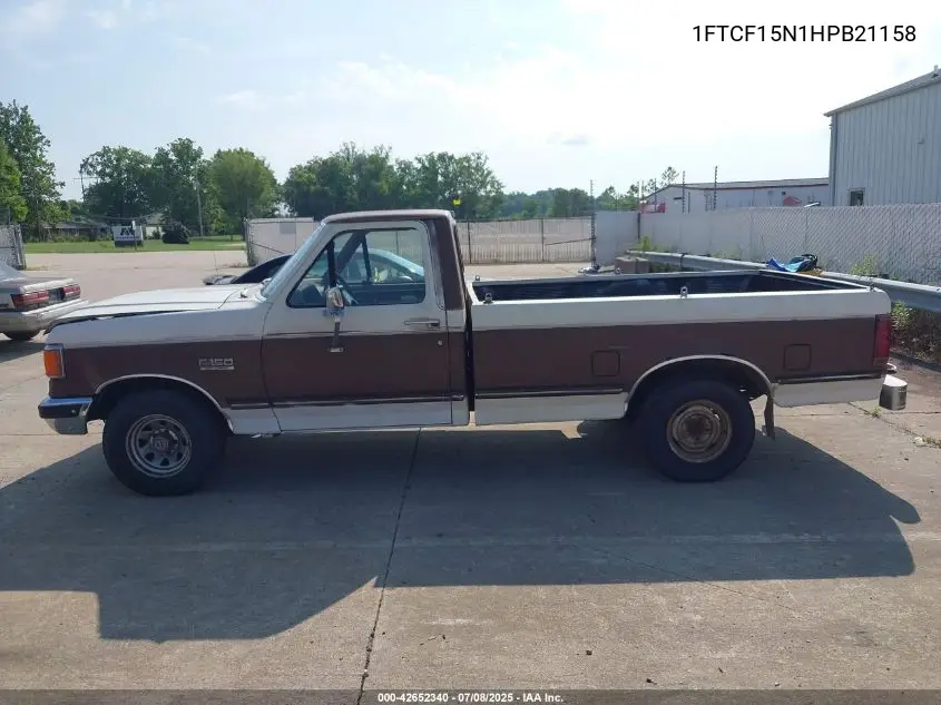1987 Ford F150 VIN: 1FTCF15N1HPB21158 Lot: 42652340