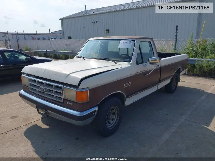 1987 Ford F150 VIN: 1FTCF15N1HPB21158 Lot: 42652340