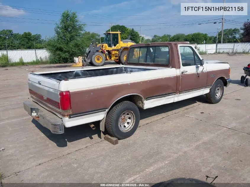 1987 Ford F150 VIN: 1FTCF15N1HPB21158 Lot: 42652340