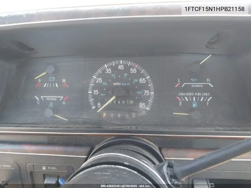 1987 Ford F150 VIN: 1FTCF15N1HPB21158 Lot: 42652340